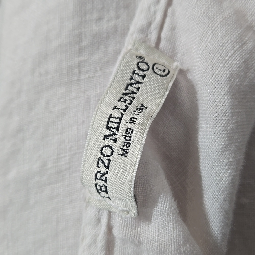 TERZO MILLENNIO 100% LINEN HI LOW TUNIC.  SIZE LARGE.   #7601 - Picture 10 of 10